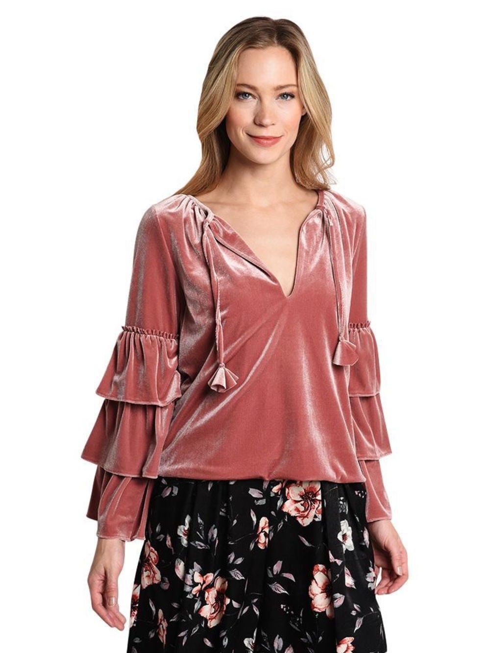 NWOT Misa Los Angeles Harlow Velvet Top